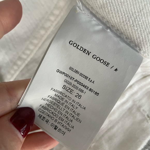 Studded White Golden Goose Jeans - Picture 8 of 13